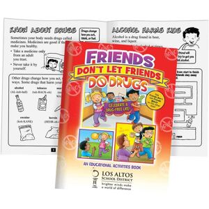 Positive Promotions 100 Friends Don't Let Friends Bully Or Do Drugs 2-In-1 Activity Books - Personalization Available