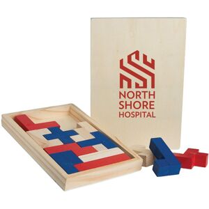 Positive Promotions 150 Wood Shapes Challenge Puzzle Game - Personalization Available