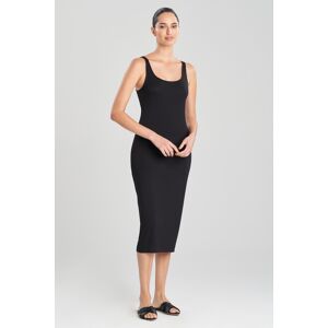 Natori Feathers Element Gown Dress, Women's, Black, Size XL