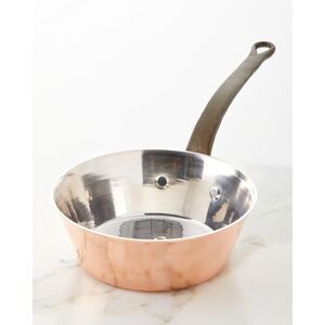 Duparquet Copper Cookware Solid Copper Silver-Lined Splayed Sauce Pan - 8.5\"/2.5qt