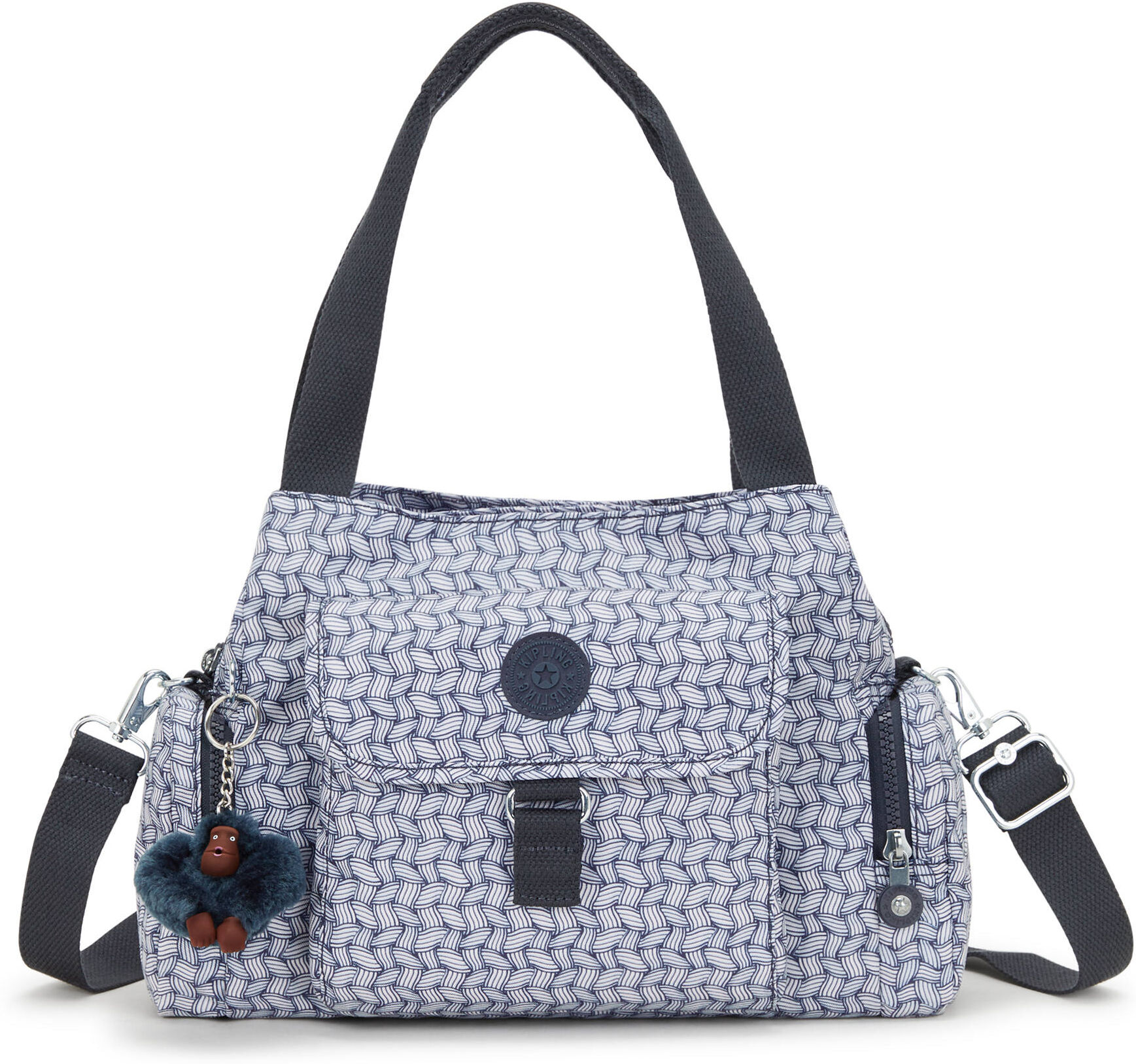 Kipling Felix Large Printed Handbag Groovy Vines