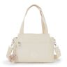 Kipling Elysia Metallic Shoulder Bag Beige Pearl Coated crinkle nylon