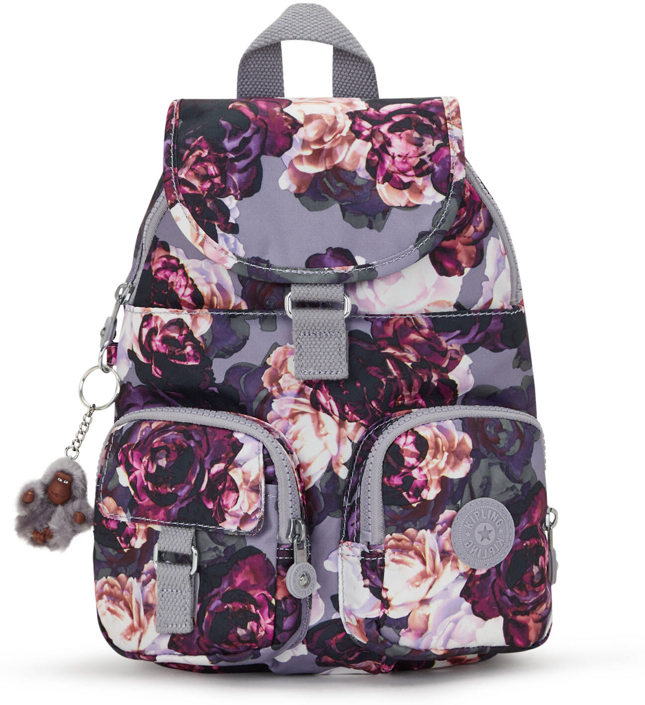 Kipling Lovebug Small Printed Backpack Kissing Floral 100% polyester