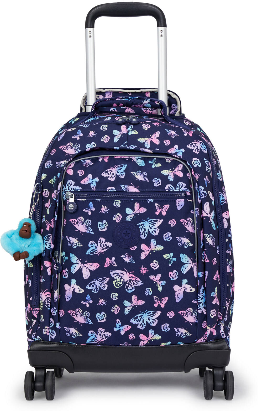 Kipling New Zea Printed 15" Laptop Rolling Backpack Butterfly Fun