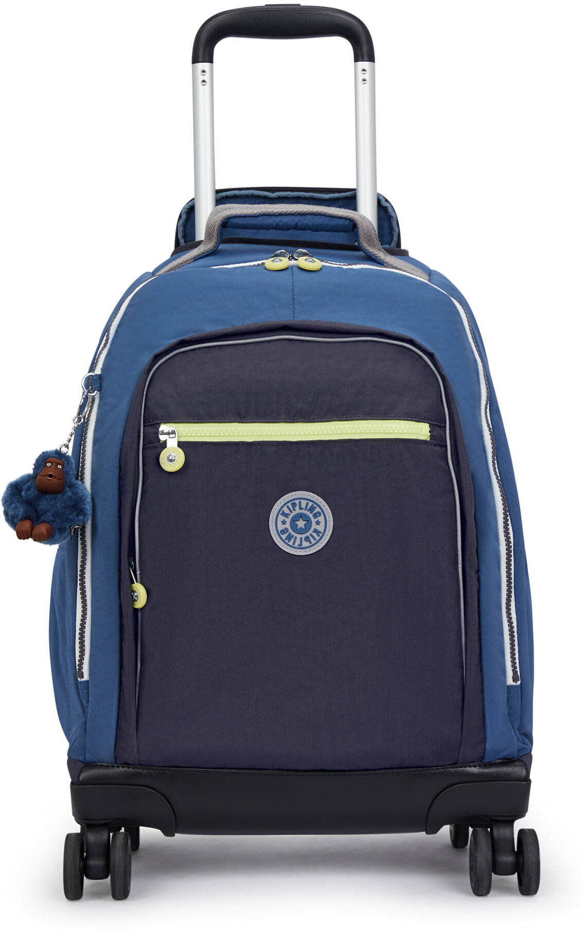 Kipling New Zea 15" Laptop Rolling Backpack Fantasy Blue Block