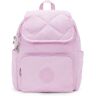 Kipling City Pack Small Quilted Backpack Blooming Pink