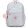 Kipling Seoul Extra Large Metallic 17" Laptop Backpack Ice Silver Metallic