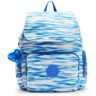 Kipling City Zip Small Printed Backpack Diluted Blue