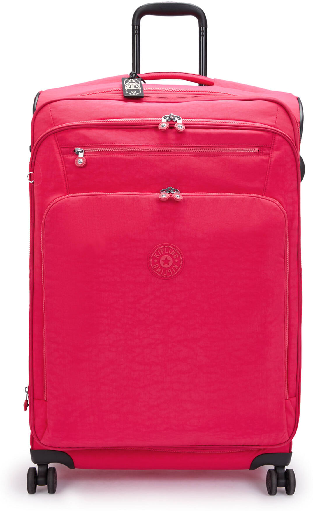 Kipling Youri Spin Large 4 Wheeled Rolling Luggage Confetti Pink