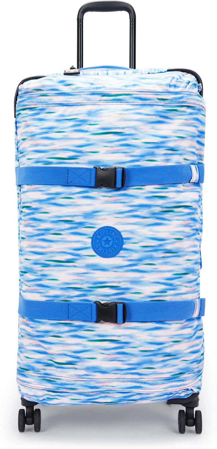 Kipling Spontaneous Large Printed Rolling Luggage Diluted Blue