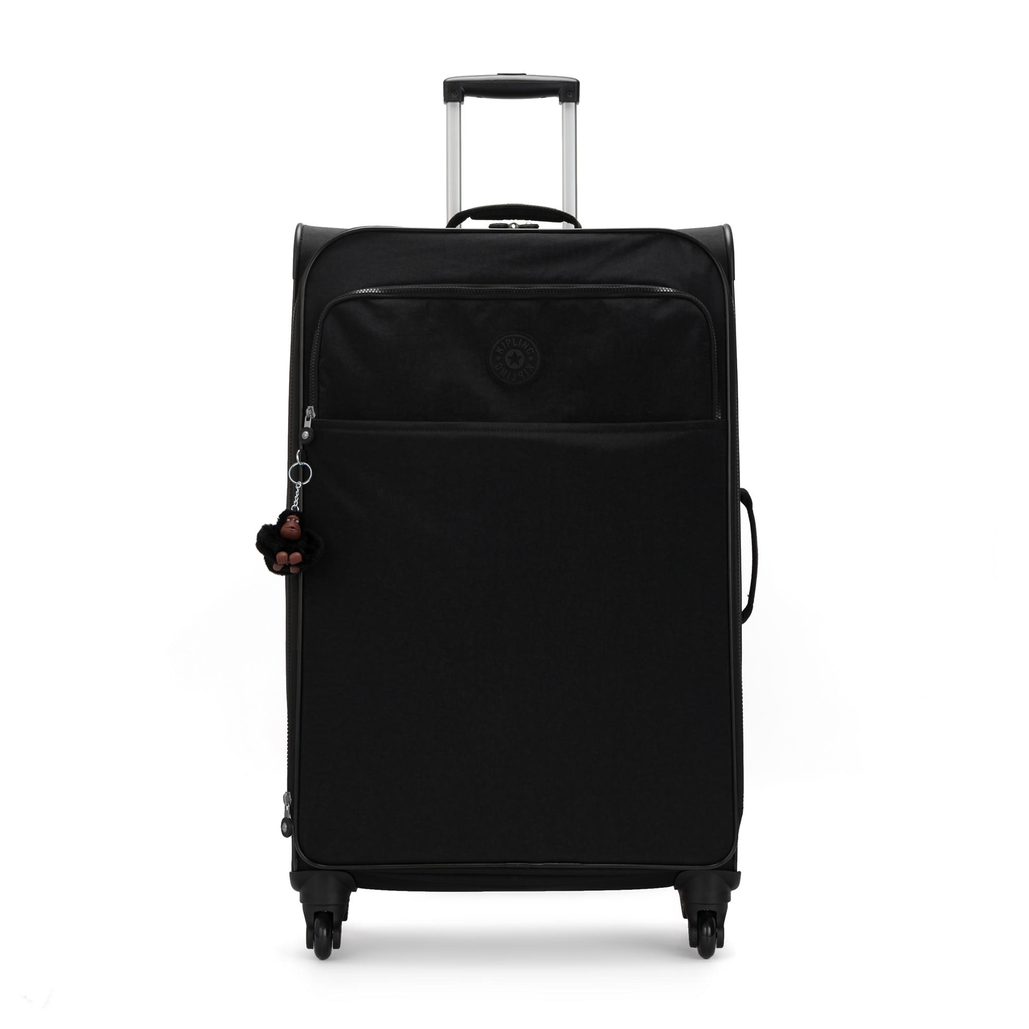 Kipling Parker Large Rolling Luggage Black Tonal Crinkle nylon