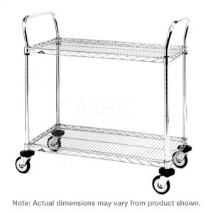 Metro Carts; Type: Utility ; Load Capacity (Lb.): 375 ; Number of Slots: 0 ; Number of Shelves: 2 ; Width (Inch): 18 ; Length (Inch): 24