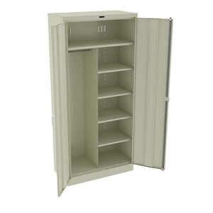 Tennsco 6 Shelf Combination Storage Cabinet - Steel, 36" Wide x 18" Deep x 78" High, Putty   Part #7814