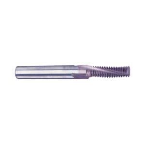 Carmex Helical Flute Thread Mill: 1/4-18 to 3/8-18, Internal & External, 4 Flute, 3/8" Shank Dia, Solid Carbide - 18 TPI, 0.375" Cut Dia, 0.64" LOC