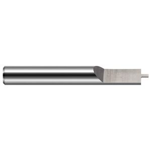 Harvey Tool Engraving Cutter: 0  , 1/8" Dia, 0.06" Tip Dia, Square Point, Solid Carbide - Uncoated, 0.09" LOC, 1/8" Shank, 1-1/2" OAL, 1 Flute, Use