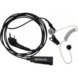 Kenwood Ear Bud, Palm Microphone Two Wire Microphone - Black & Clear, Use w/ Protalk Series Two Way Radios   Part #KHS-8BL