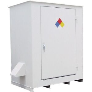 Enpac Outdoor Safety Storage Buildings; Fire Rated: Yes ; Length (Feet): 9.00; 9.0 ; Depth (Feet): 5.80 ; Height (Feet): 8.17; 8.17 ; Sump Capacity