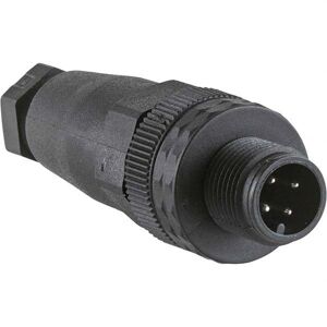 Telemecanique Sensors 3 Amp, M12 4 Pin Male Straight Field Attachable Connector Sensor & Receptacle - 125 VAC, 150 VDC, IP67 Ingress Rating