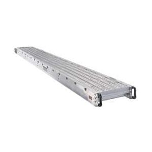 Made in USA 32 Ft. Long x 20 Inches Wide, 2 Man Aluminum Scaffold Plank - 500 Lbs. Load Limit, 4 Inches Deep x 2 Inch Flange Side Rail