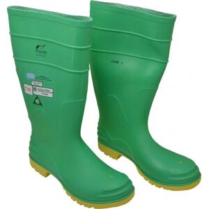 Dunlop Protective Footwear Men's Size 10 Steel Toe PVC Knee Boot - 16" High, Steel Liner, Green, Chemical Resistant, Dielectric, Nonslip