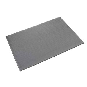 Crown Matting Anti-Fatigue Mat: 60' Length, 4' Wide, 5/8" Thick, Polyvinylchloride - Pebbled, Gray, Dry   Part #TP83848GY