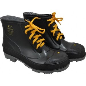 Dunlop Protective Footwear Work Boot: Size 10, 6" High, Polyurethane, Steel Toe - Black, Medium Width   Part #86104-10