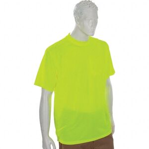 Ergodyne Work Shirt: High-Visibility, Small, Polyester, Lime, 1 Pocket - 34 to 36" Chest, Zipper Closure   Part #21552