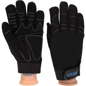 PRO-SAFE Gloves: Size 2XL, Synthetic Leather - Black, 10" OAL, Soft Textured Grip   Part #GLA-M1-2XL