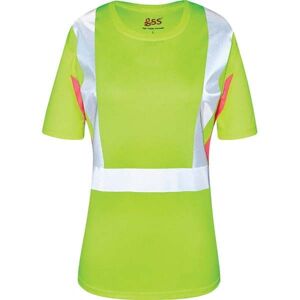 GSS Safety Work Shirt: High-Visibility, Small, Polyester, Lime, Pink & Silver - 34 to 36" Chest, Zipper Closure   Part #5125-SM