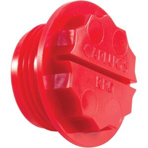 Caplugs 1000 Qty 1 Pack 12-Point Head, Threaded Plug - 0.66" OD, 19/32" Long, High-Density Polyethylene, Red   Part #99191237