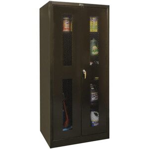 Hallowell 4 Shelf Combination Storage Cabinet - Steel, 48" Wide x 24" Deep x 78" High, Black   Part #865C24EVA-ME