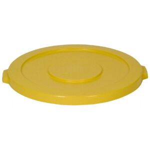 Continental Round Lid for Use w/ 32 Gal Round Trash Cans - Yellow, Polyethylene, For Huskee Trash Cans   Part #3201YW