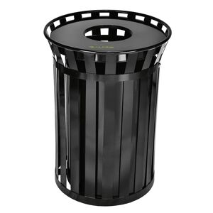 Alpine Industries Trash Cans & Recycling Containers; Type: Trash Can ; Container Shape: Round ; Material: Galvanized Steel ; Finish: Black