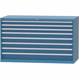 LISTA 8 Drawer, 84 Compartment Bright Blue Steel Modular Storage Cabinet - 33-1/2" High x 56-19/64" Wide x 28-1/2" Deep   Part #DW0750-0801FBB