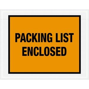 Value Collection Pack of (1000), 7" Long x 5-1/2" Wide, Packing List Envelopes - Packing List Enclosed, Orange   Part #PL22