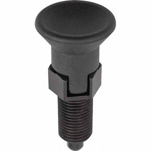 KIPP 5/16-24, 13mm Thread Length, 4mm Plunger Diam, Locking Pin Knob Handle Indexing Plunger - Plunger Style C, 21mm Body Length, 38.5mm OAL