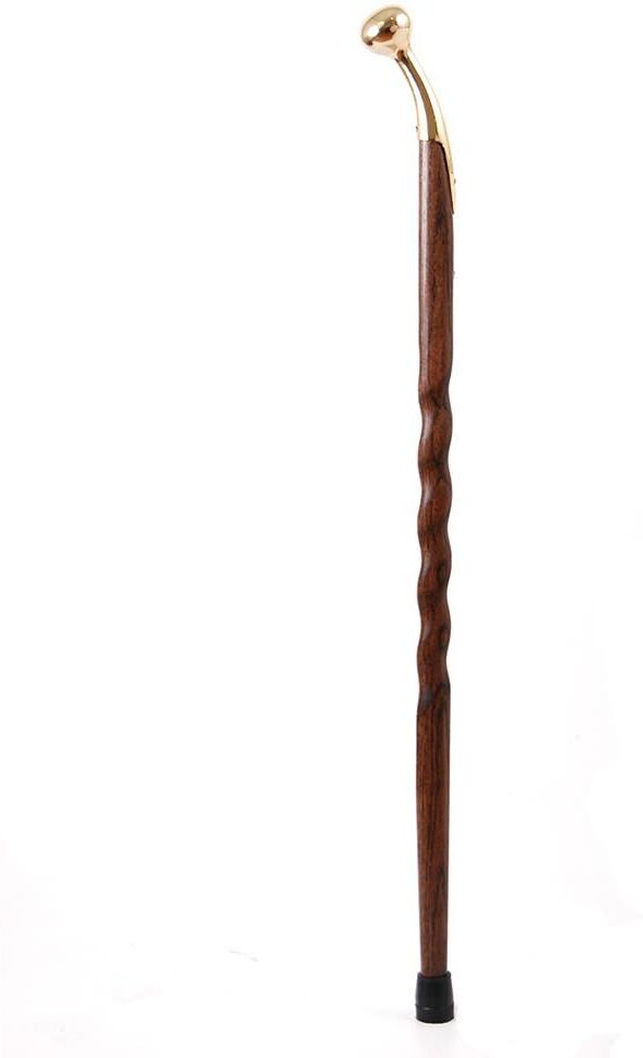 Brazos Walking Sticks Men's 37" Twisted Oak Hame Top Cane Brown