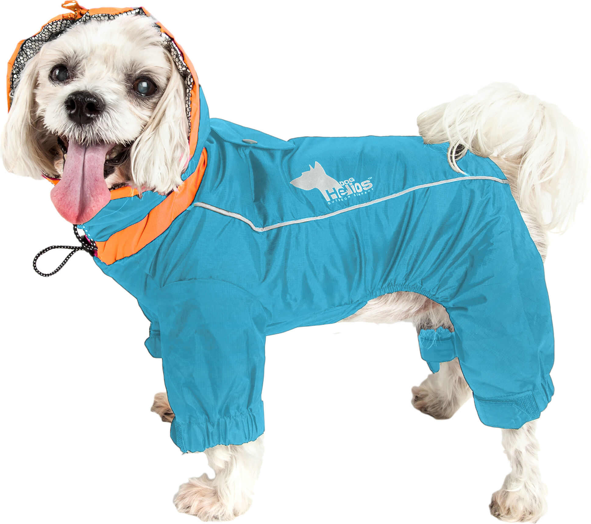 Pet Life Helios Weather-King Ultimate Windproof Full Bodied Pet Jacket, Blue Large