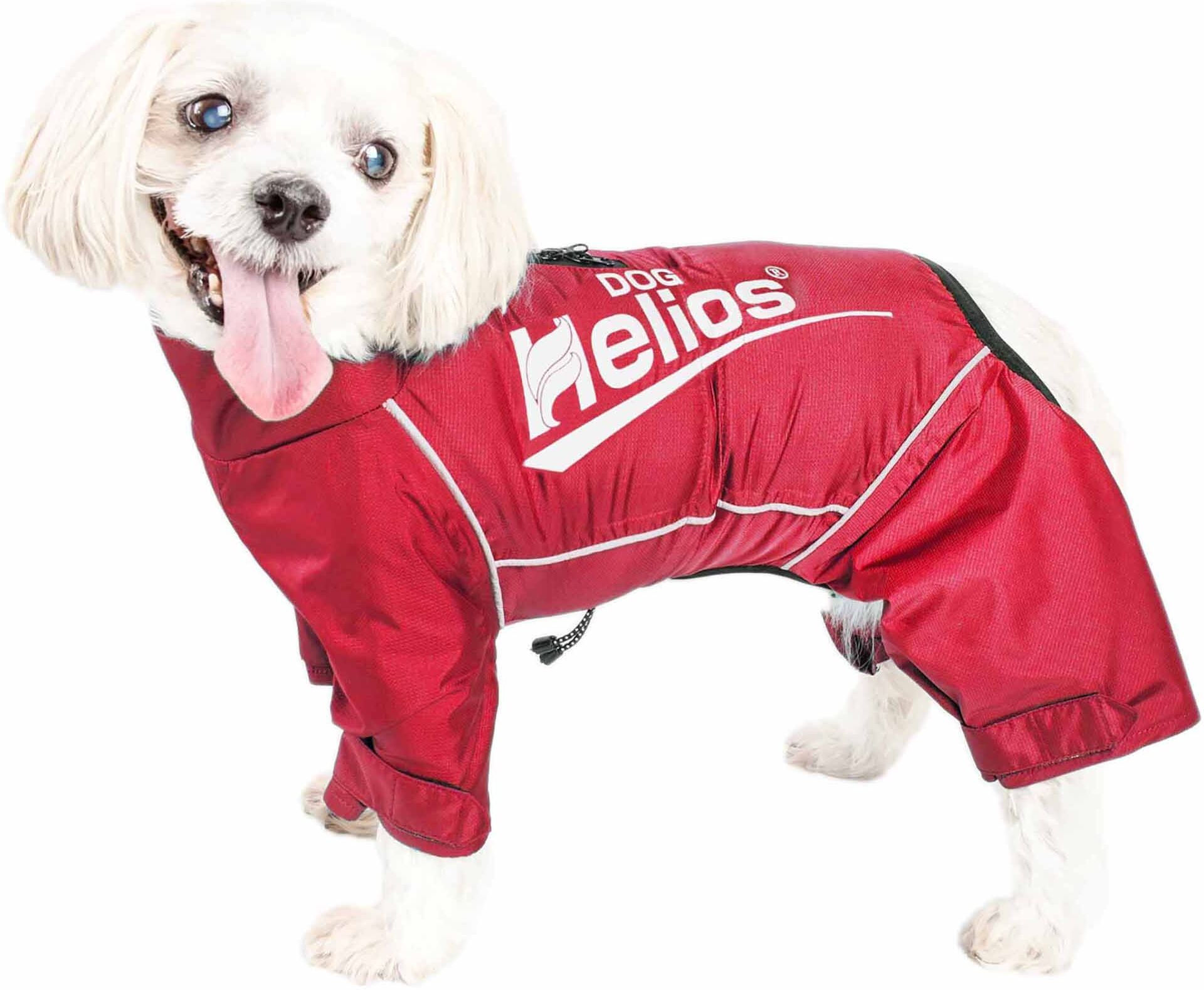 Pet Life Dog Helios ® 'Hurricanine' Waterproof And Reflective Full Body Dog Coat Jacket w/ Heat Reflective Technology, Sporty Red Small