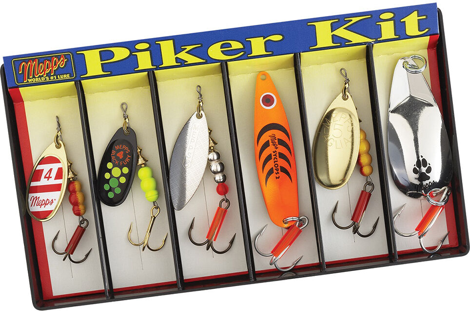 Mepps Piker Kit, Plain Lure Assortment in Black