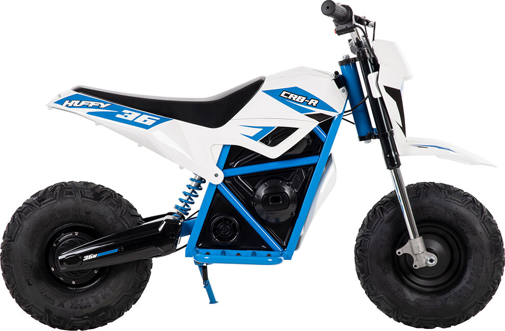 Huffy CR8-R Electric Mini Bike, White in Blue