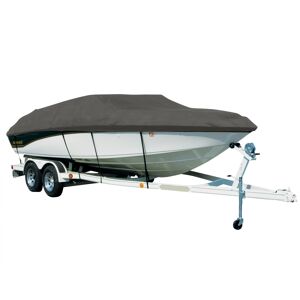Covermate Sharkskin Plus Exact-Fit Cover for Tracker Party Barge 24 Dl Party Barge 24 Dl Square Front O/B. Charcoal