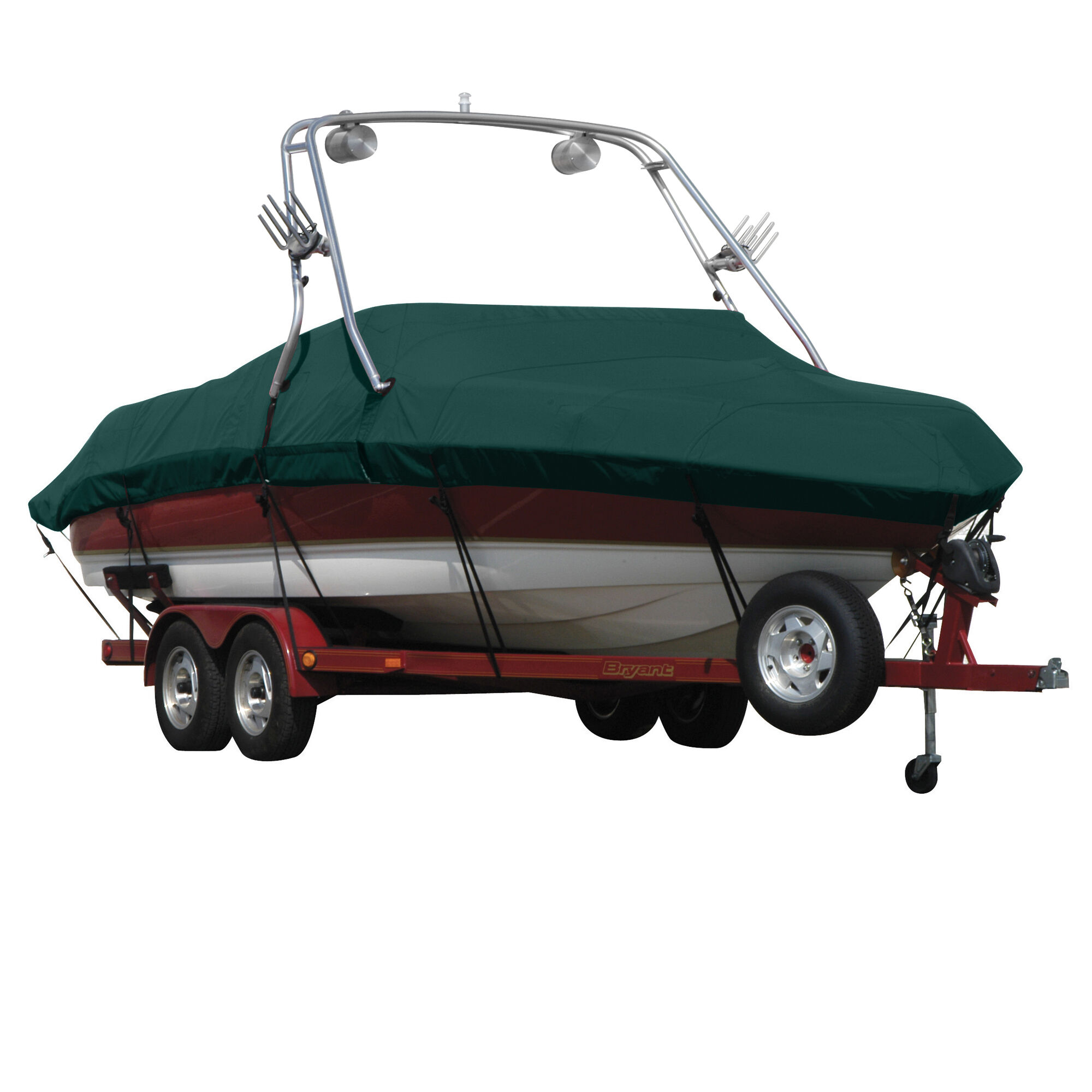 Covermate MALIBU RIDE 21 I ILLSN X TOWER DOES NOT Boat Cover in Forest Green