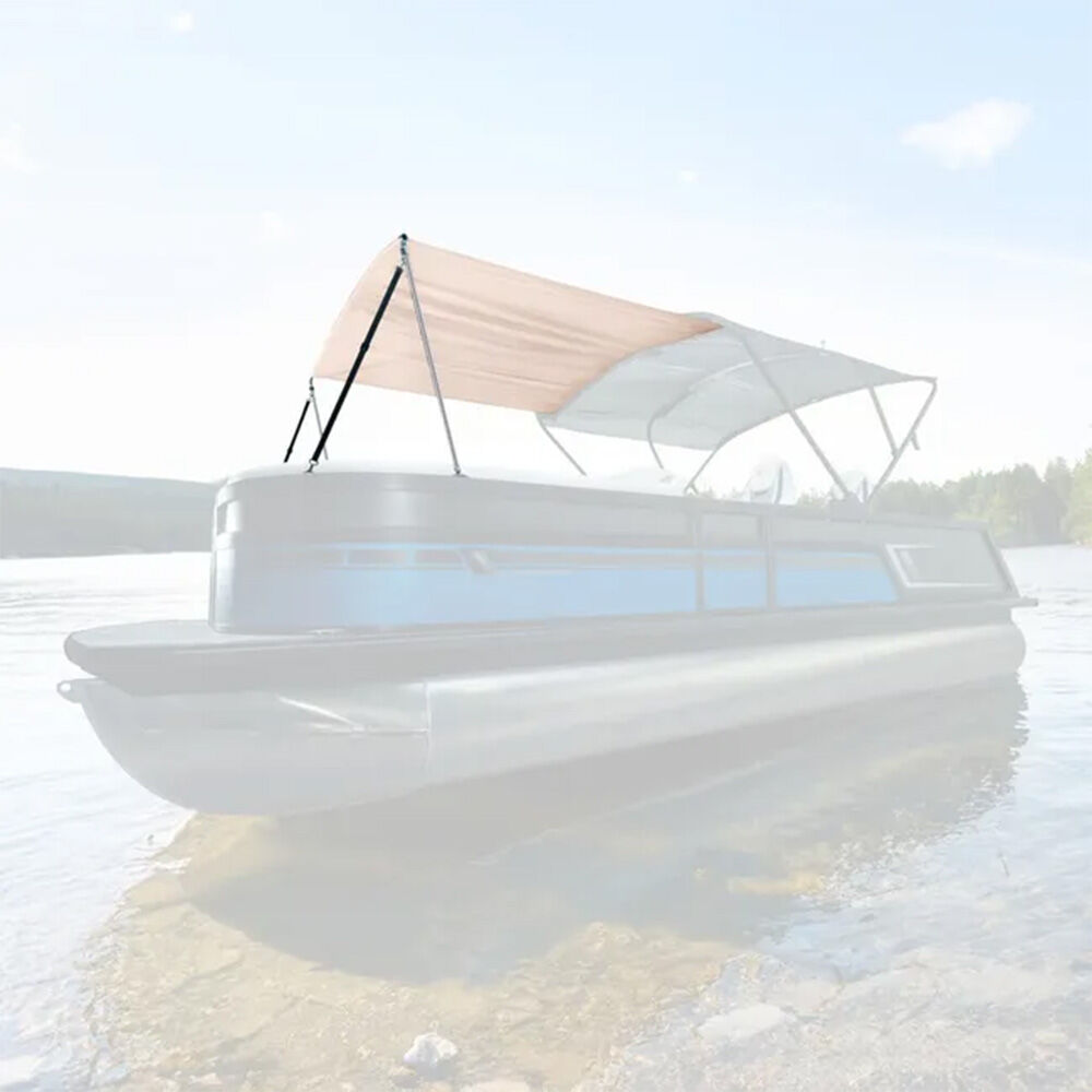 Taylor SureShade 6' Extension for Power Pontoon Bimini Top, Clear Anodized Frame in Sand