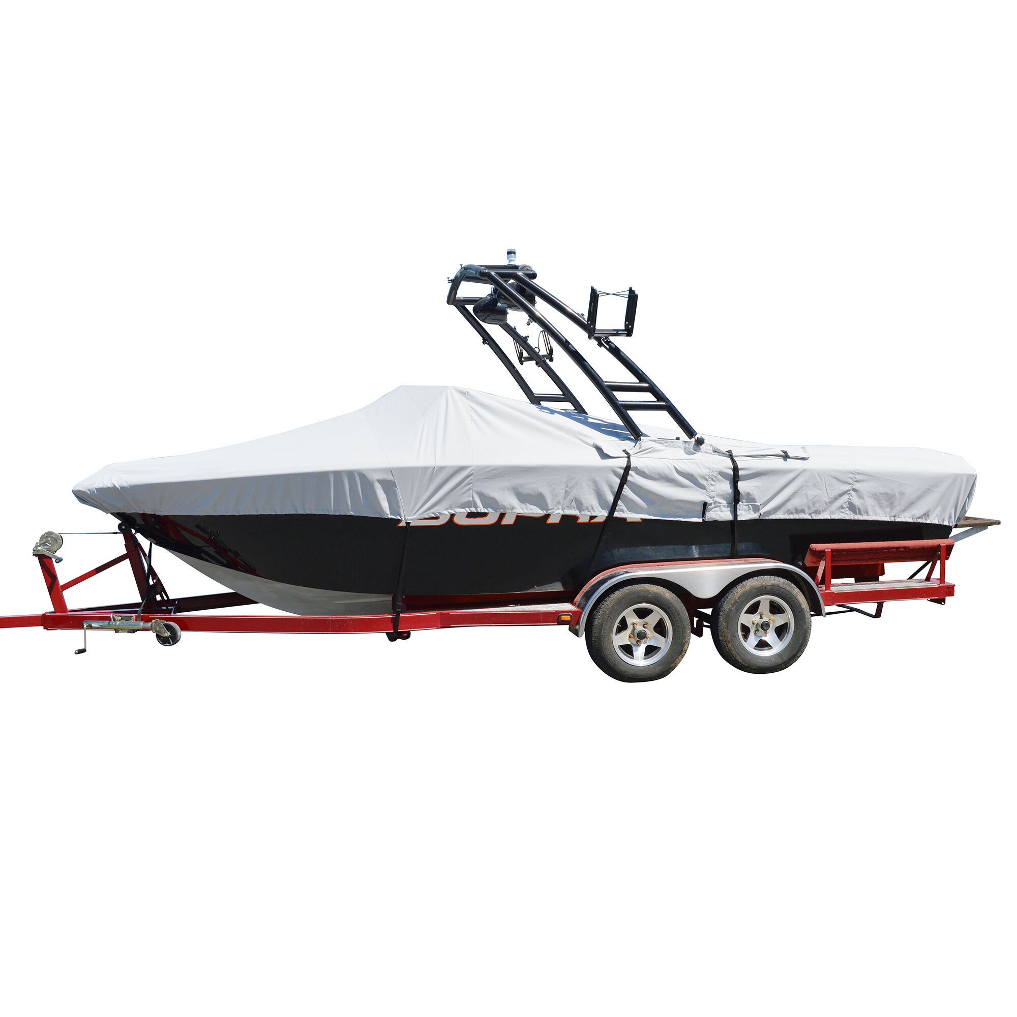 Westland Tower-All Select-Fit I/O Tournament Ski Boat Cover, 21'5" max length, 102" beam in Grey
