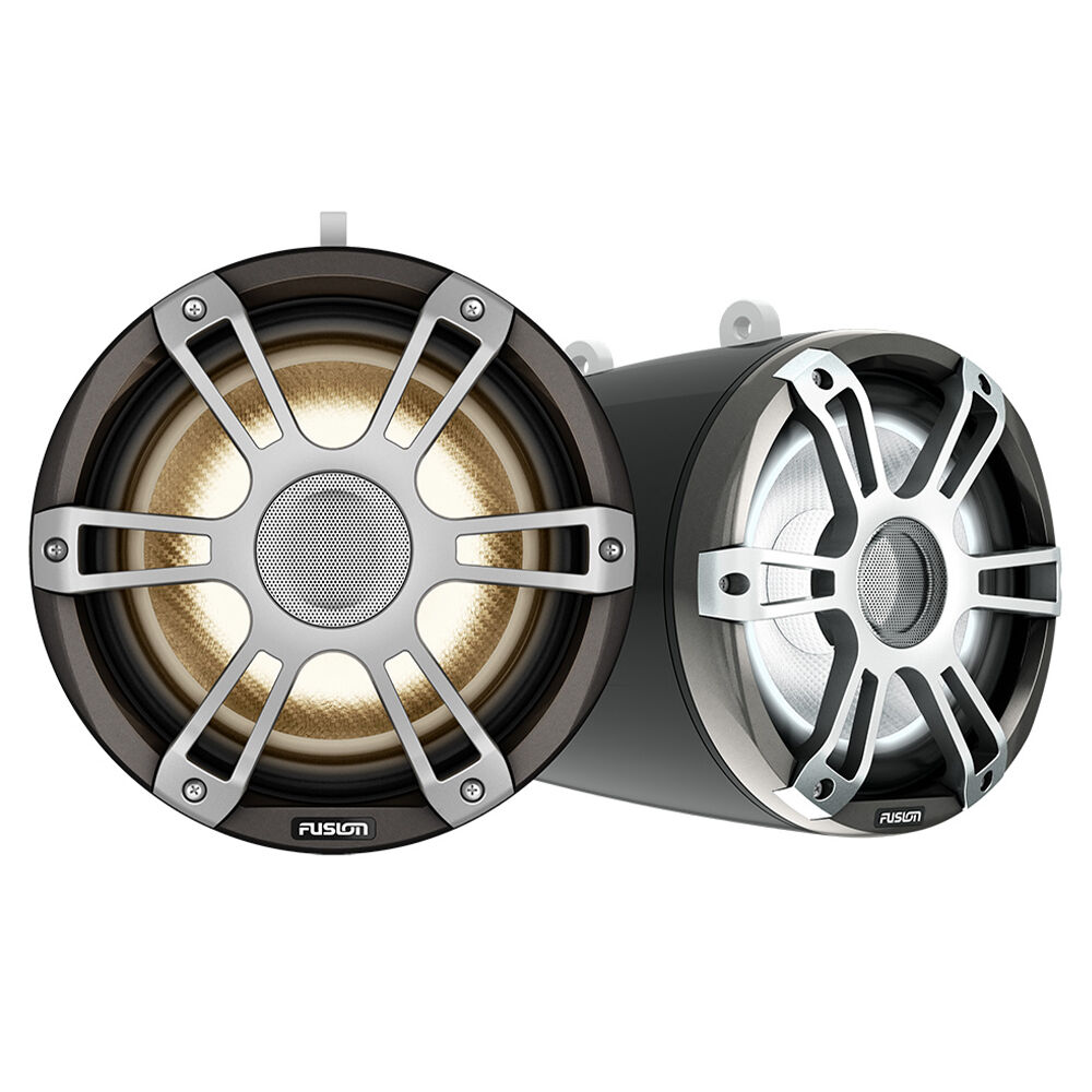 Fusion Signature Series 3i Marine Wake Tower Speakers - 8. 8" - Black in White