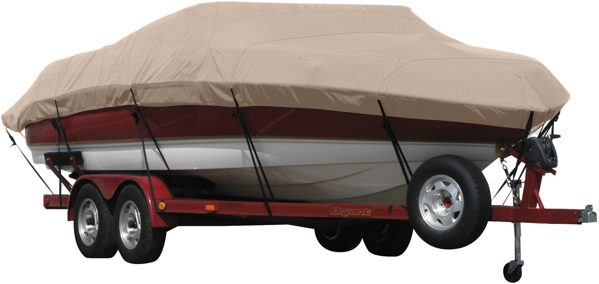 Covermate Exact Fit Sunbrella Boat Cover for Campion Chase 910 Zri Chase 910 Zri Cc I/O. Linnen in Linen