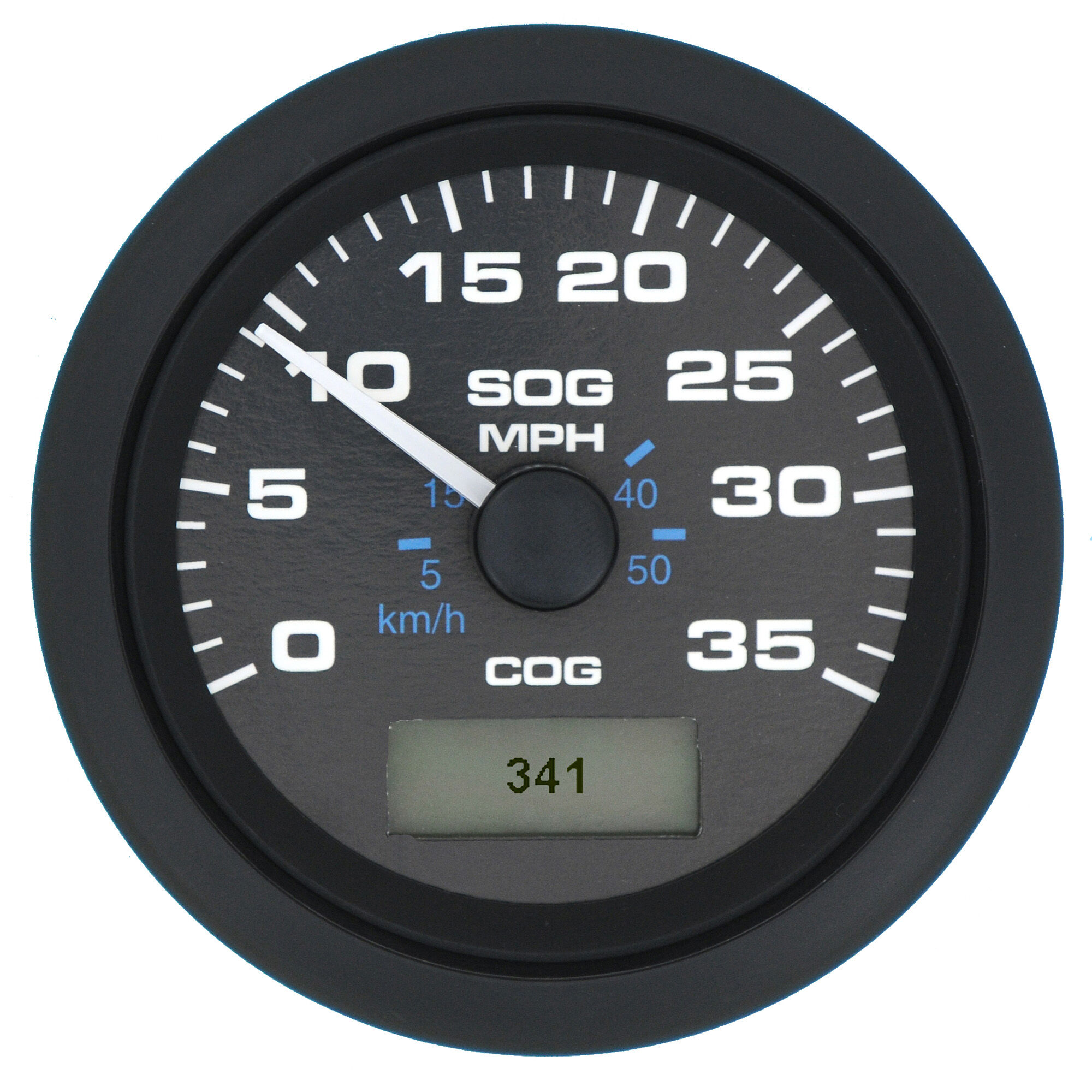 Sierra Premier Pro 3" GPS Speedometer With LCD, 35 MPH in White