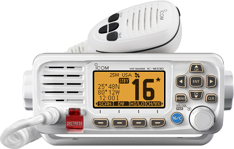 Icom M330 VHF Radio Compact w/ GPS - White