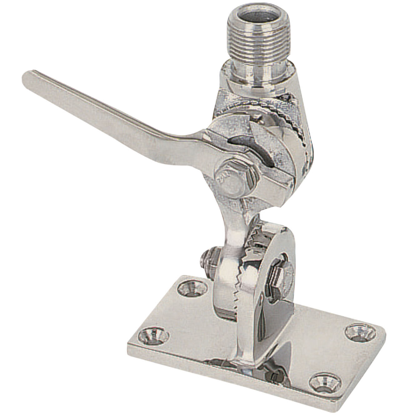 Whitecap Stainless Steel Ratchet Antenna Deck Mount